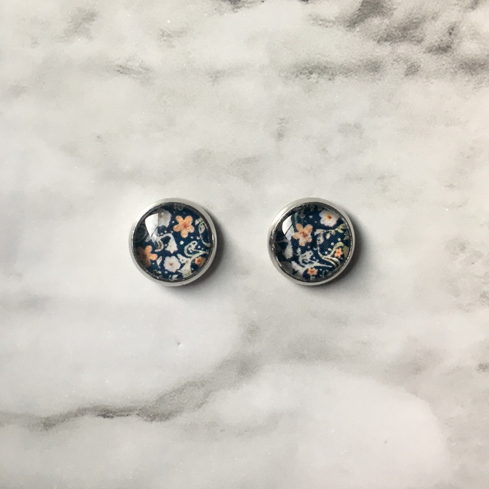 Floral Print Earrings